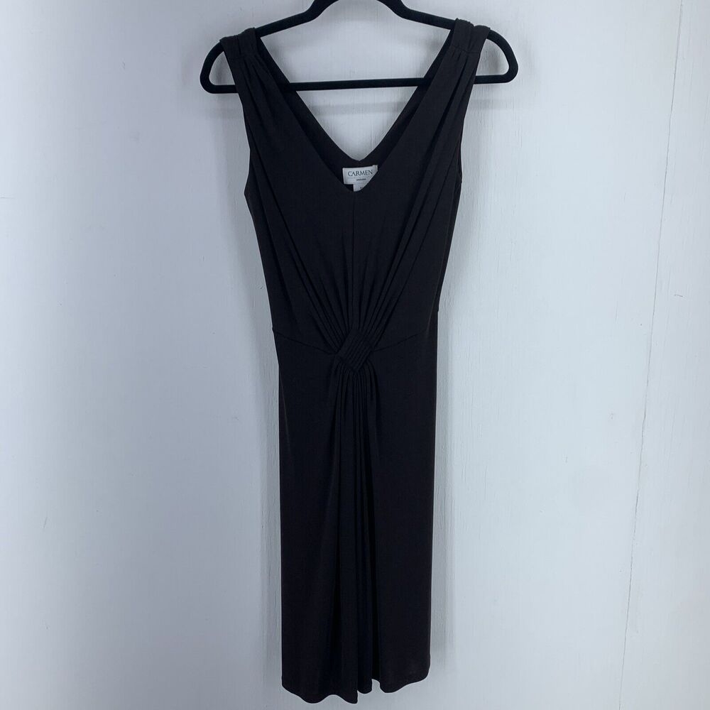 Carmen Marc Valvo Slip Dress XS Whimsy Goth Holiday‎ New Years Party Brown NEW